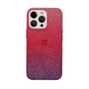 ONN. Purple Pink Red Glitter Ombre IPhone 2021 6.7" Screen Case